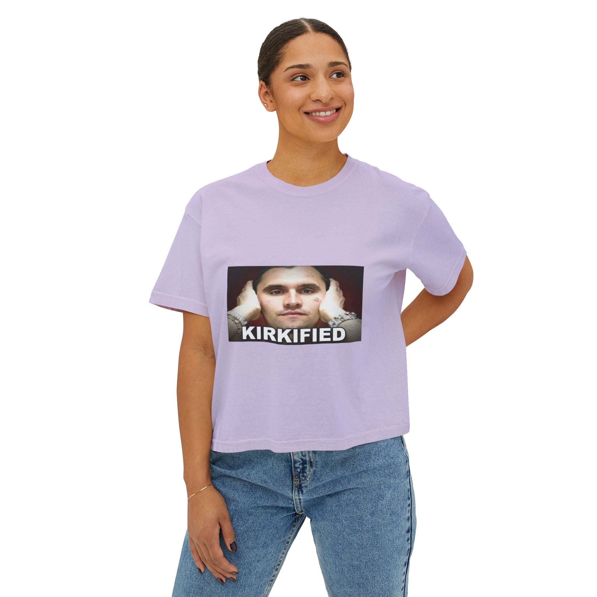 Kirkified Boxy Tee — 'Counting or Not Counting' Graphic Crop Shirt