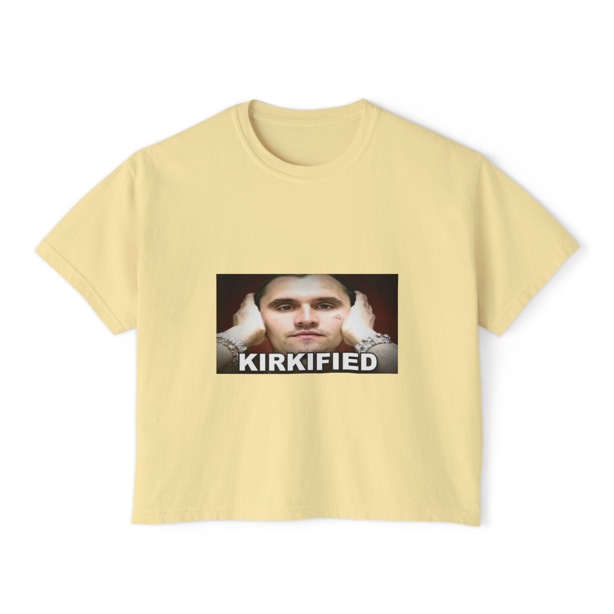 Kirkified Boxy Tee — 'Counting or Not Counting' Graphic Crop Shirt