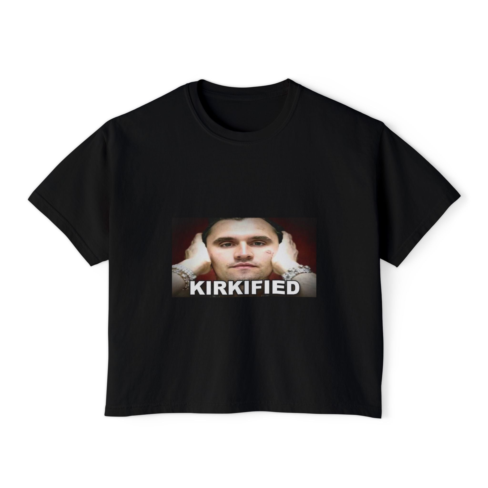 Kirkified Boxy Tee — 'Counting or Not Counting' Graphic Crop Shirt
