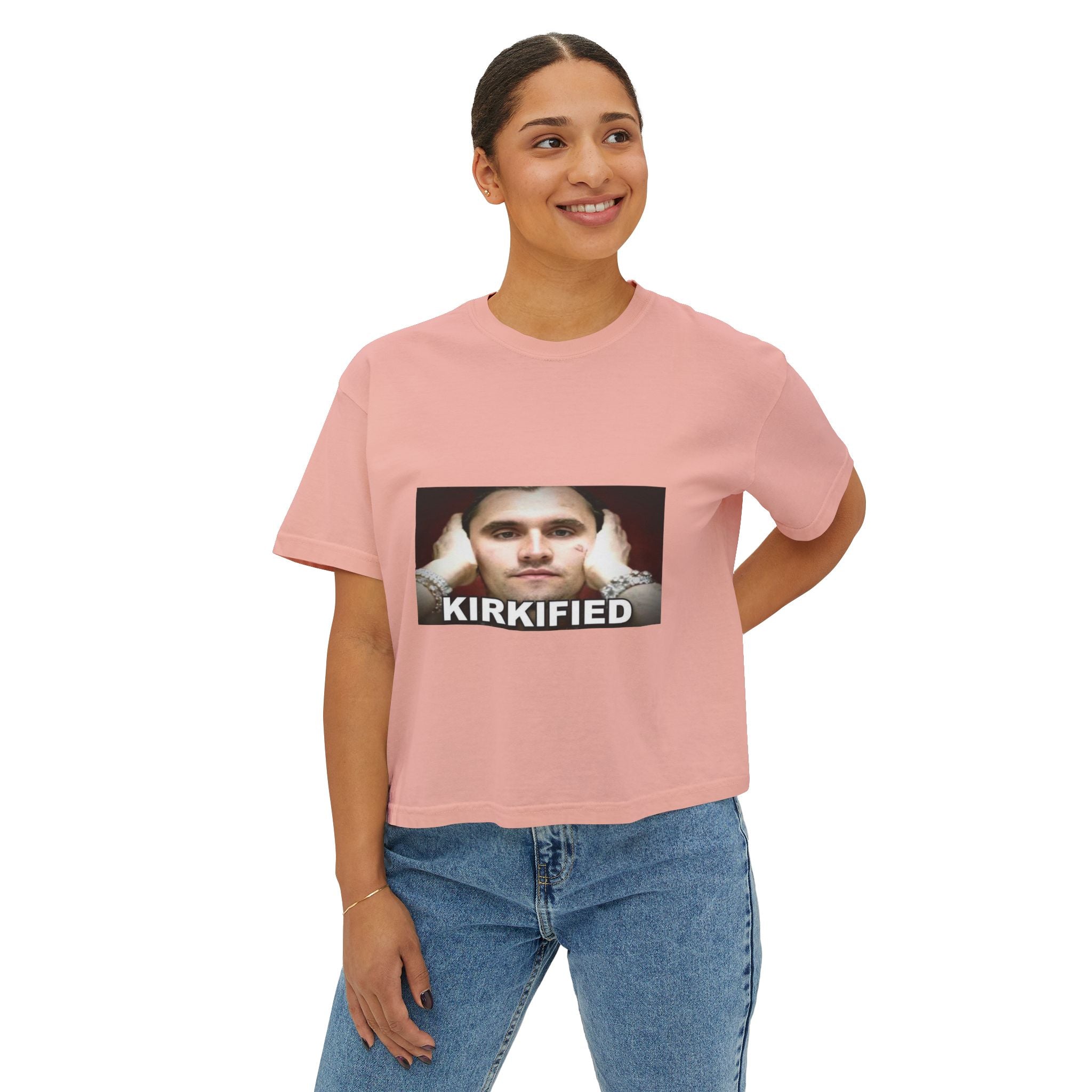 Kirkified Boxy Tee — 'Counting or Not Counting' Graphic Crop Shirt