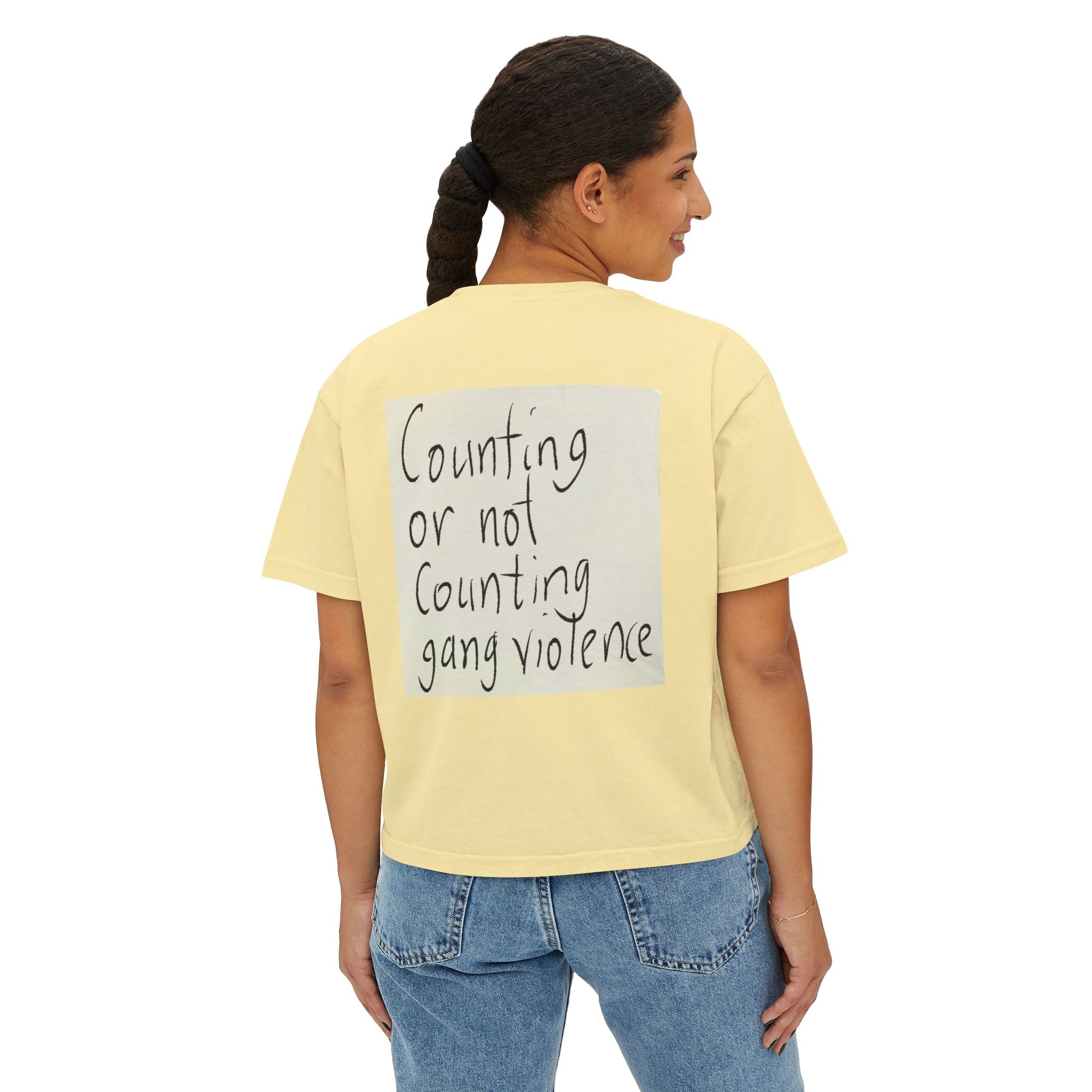 Kirkified Boxy Tee — 'Counting or Not Counting' Graphic Crop Shirt