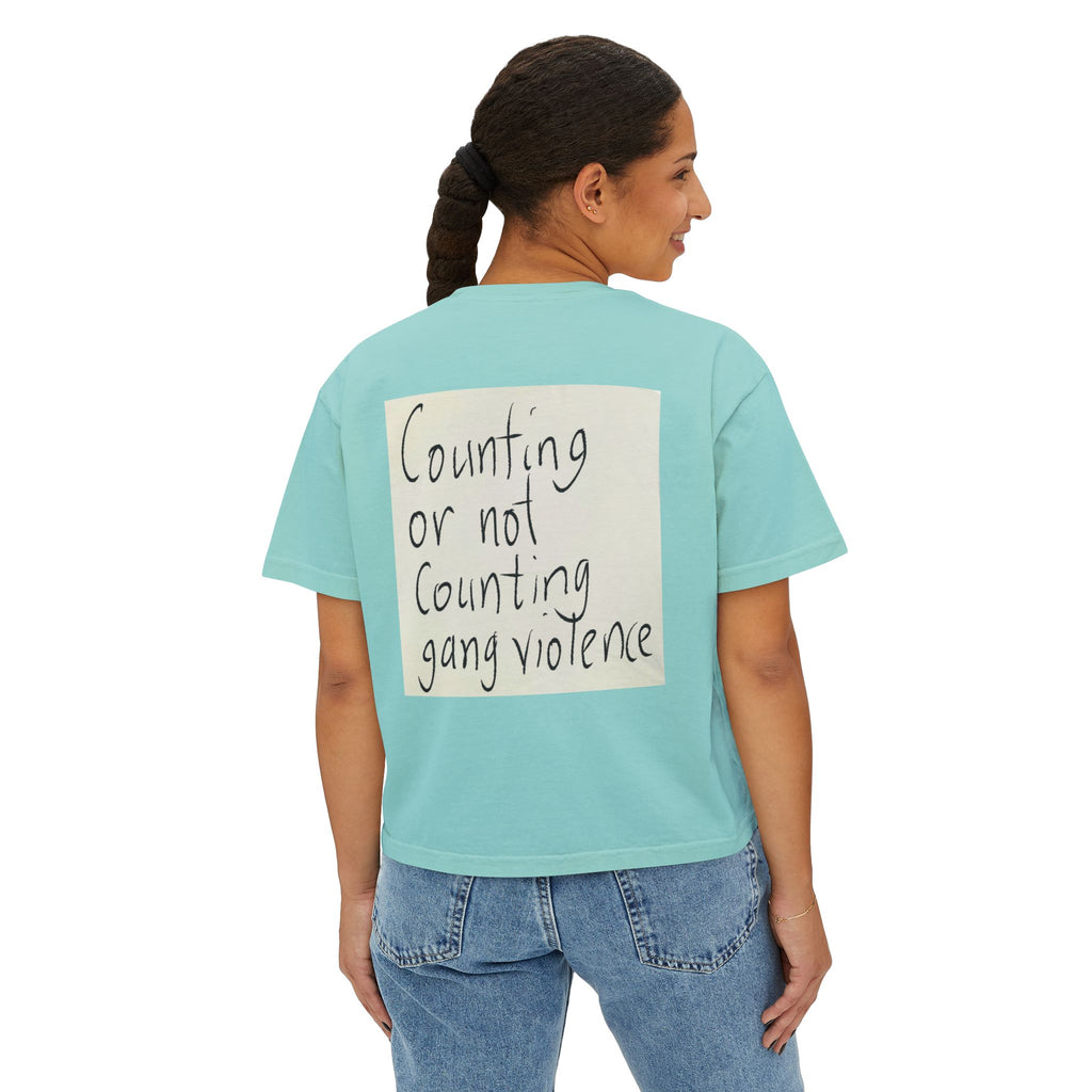 Kirkified Boxy Tee — 'Counting or Not Counting' Graphic Crop Shirt