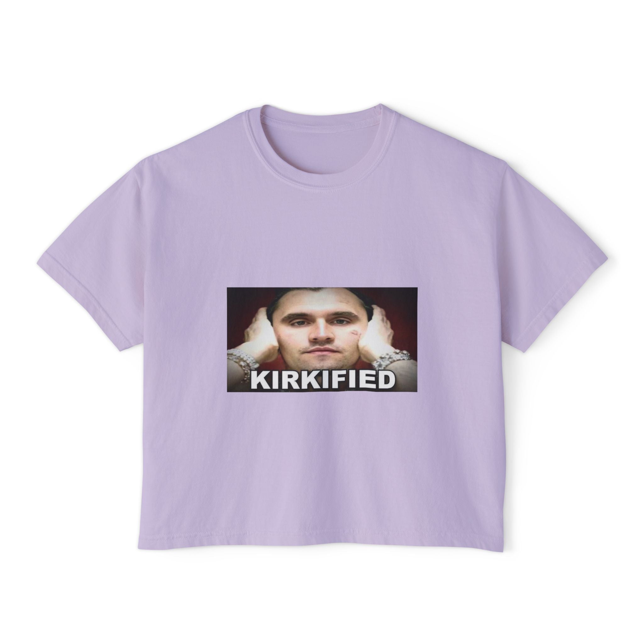 Kirkified Boxy Tee — 'Counting or Not Counting' Graphic Crop Shirt