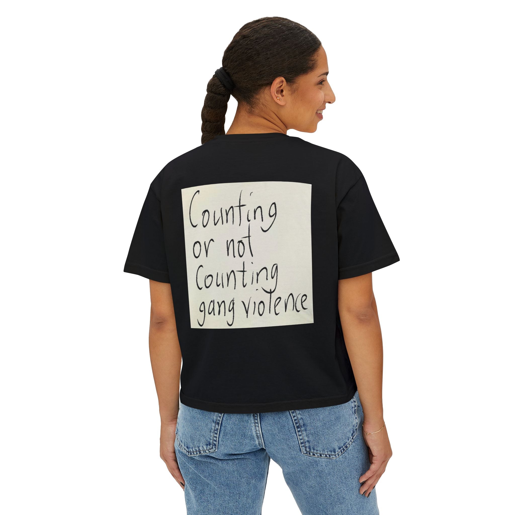 Kirkified Boxy Tee — 'Counting or Not Counting' Graphic Crop Shirt