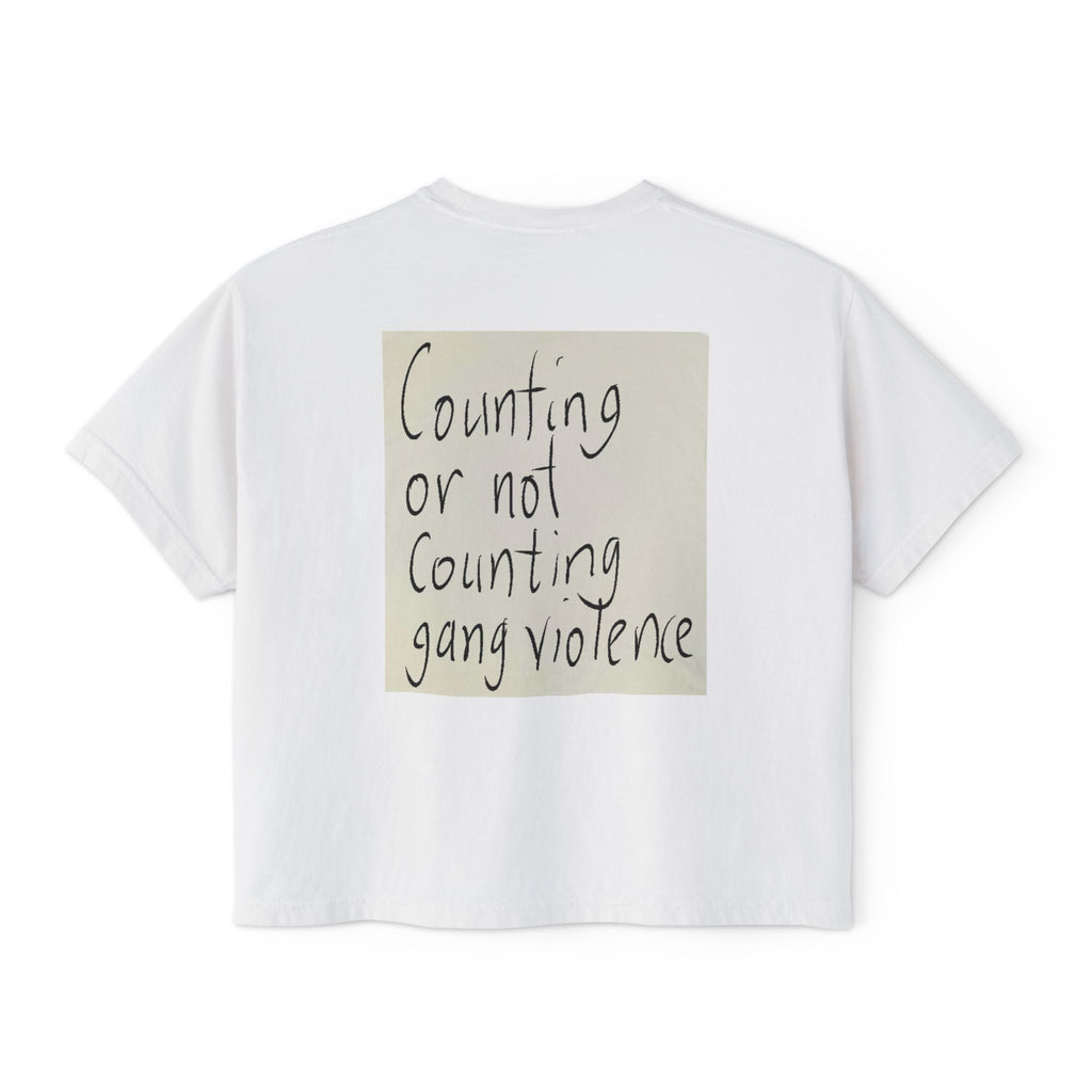 Kirkified Boxy Tee — 'Counting or Not Counting' Graphic Crop Shirt