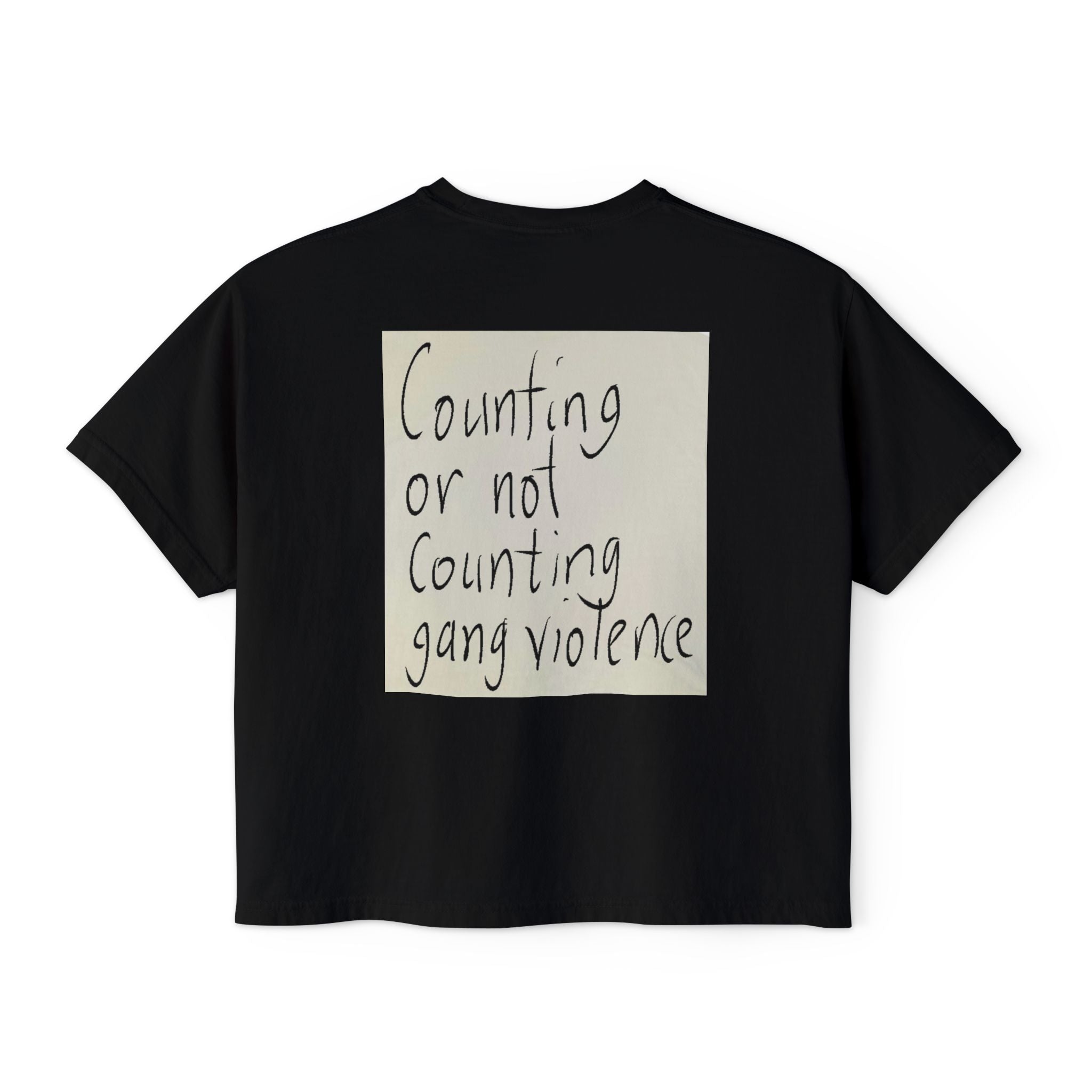 Kirkified Boxy Tee — 'Counting or Not Counting' Graphic Crop Shirt