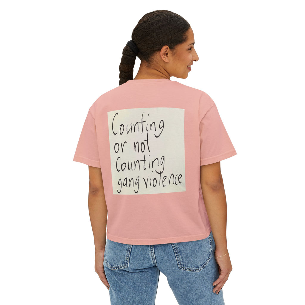 Kirkified Boxy Tee — 'Counting or Not Counting' Graphic Crop Shirt