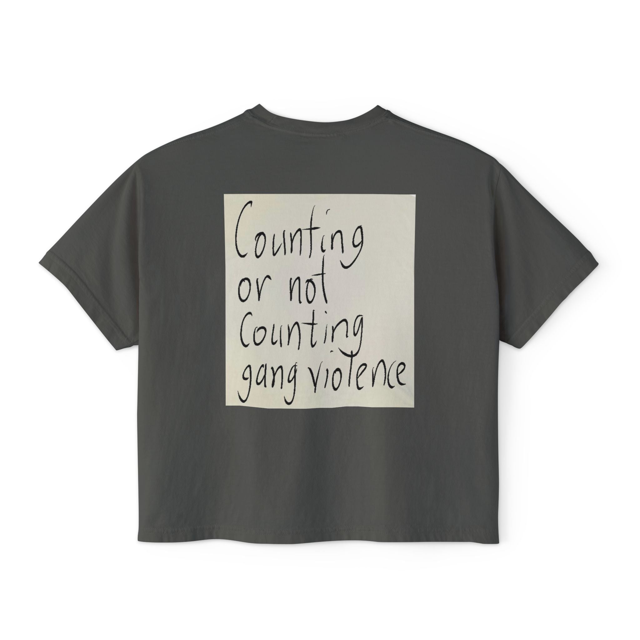 Kirkified Boxy Tee — 'Counting or Not Counting' Graphic Crop Shirt