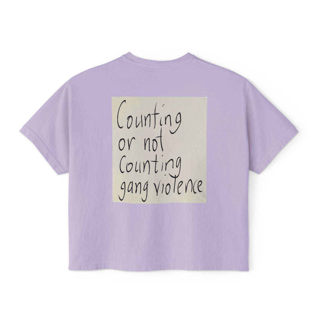 Kirkified Boxy Tee — 'Counting or Not Counting' Graphic Crop Shirt