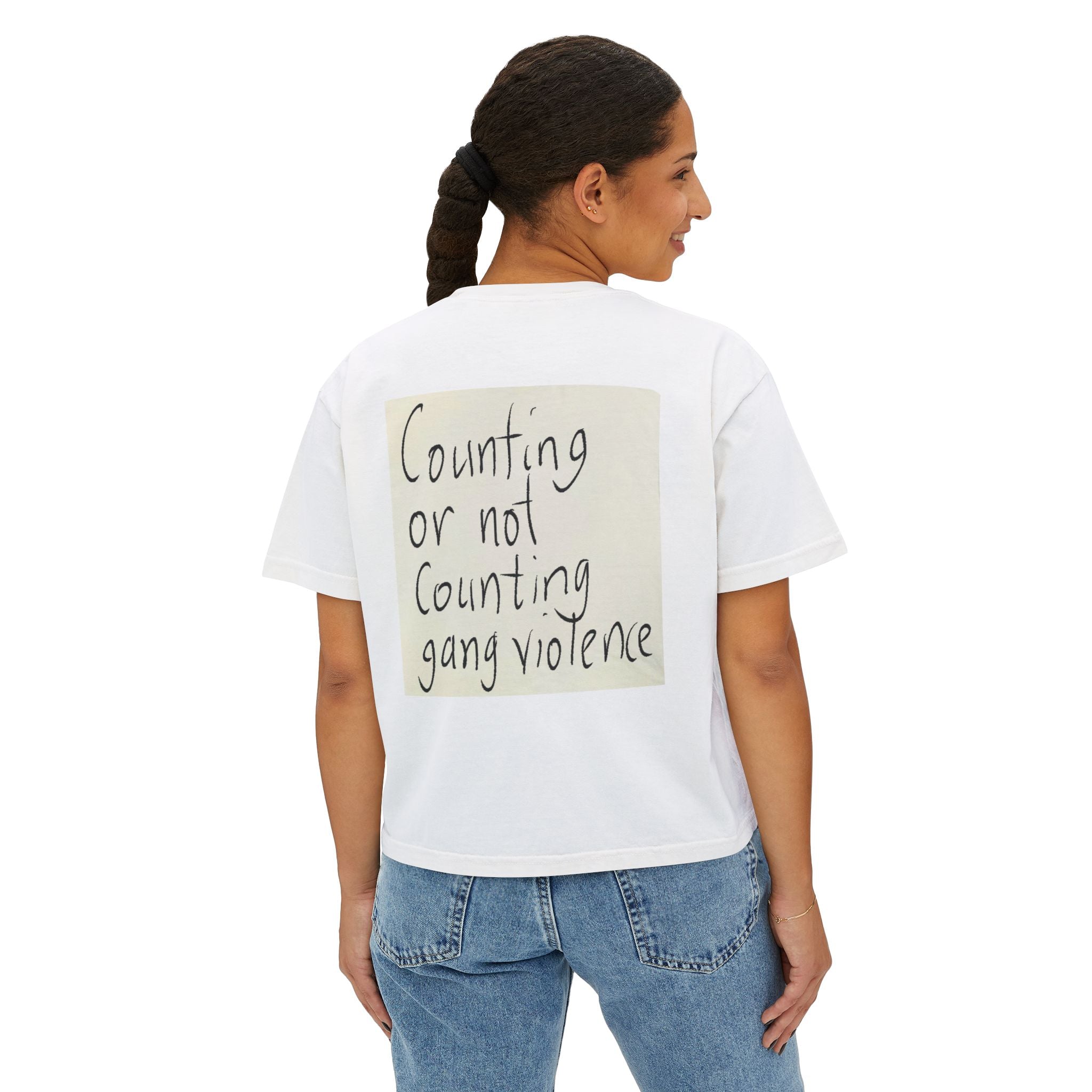 Kirkified Boxy Tee — 'Counting or Not Counting' Graphic Crop Shirt