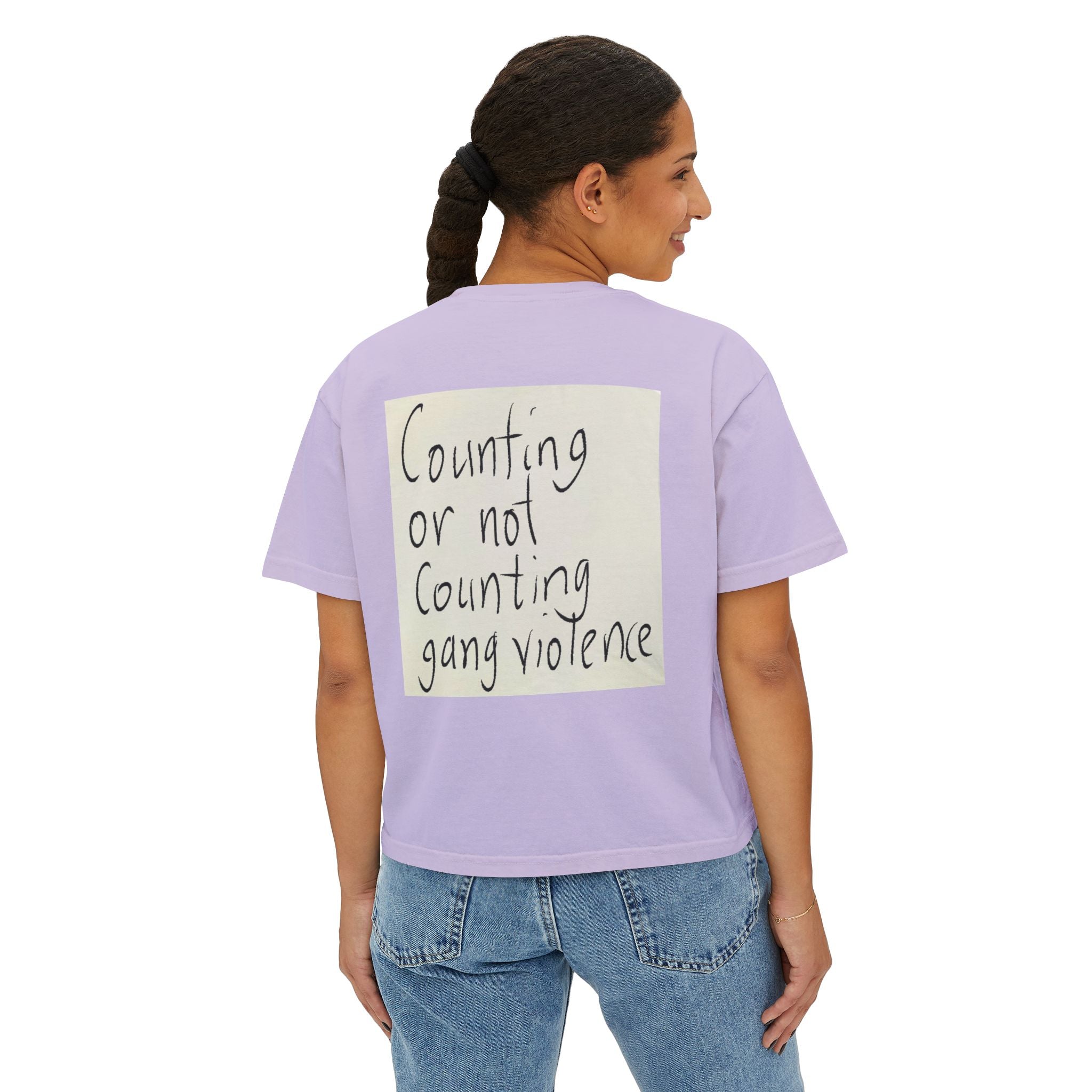 Kirkified Boxy Tee — 'Counting or Not Counting' Graphic Crop Shirt