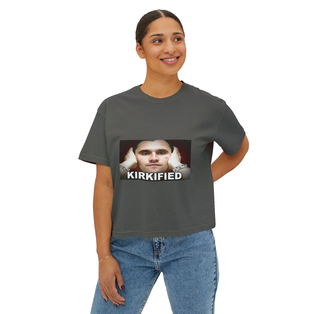 Kirkified Boxy Tee — 'Counting or Not Counting' Graphic Crop Shirt
