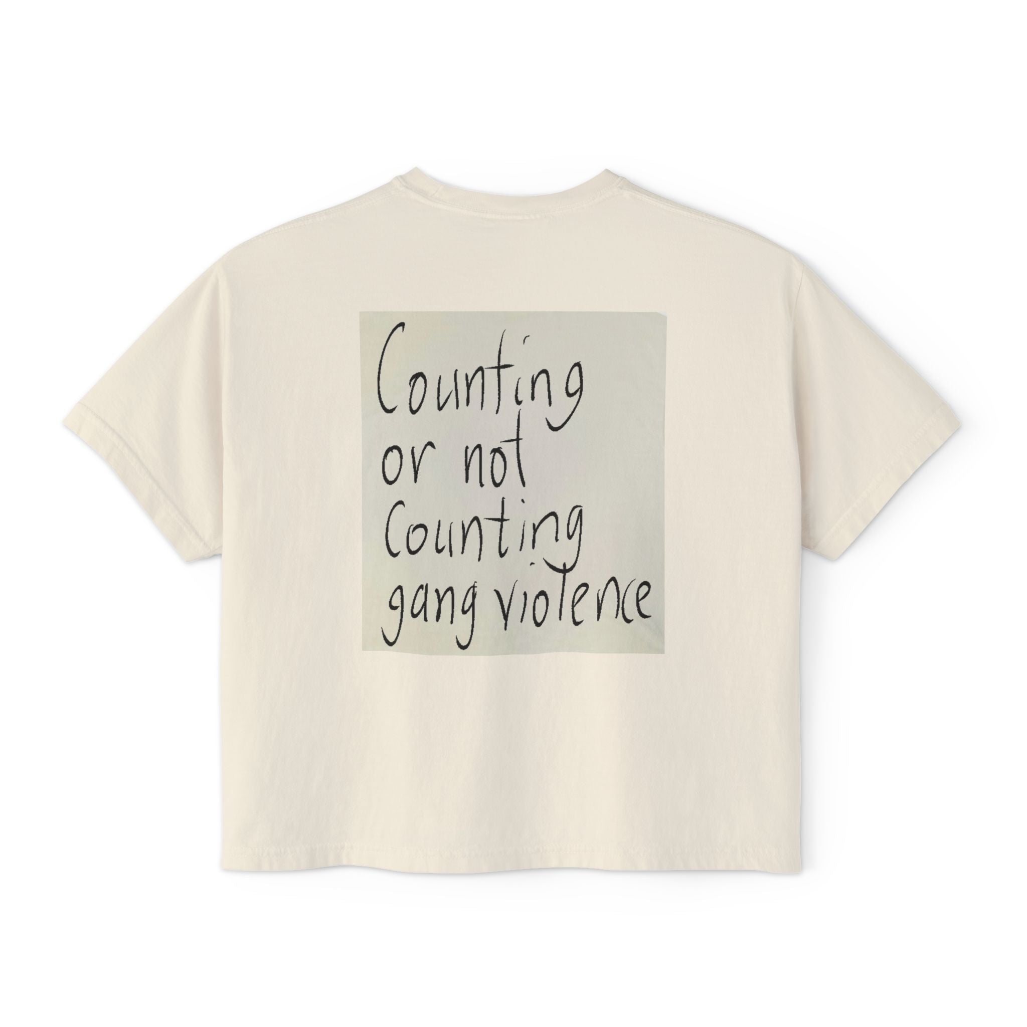 Kirkified Boxy Tee — 'Counting or Not Counting' Graphic Crop Shirt