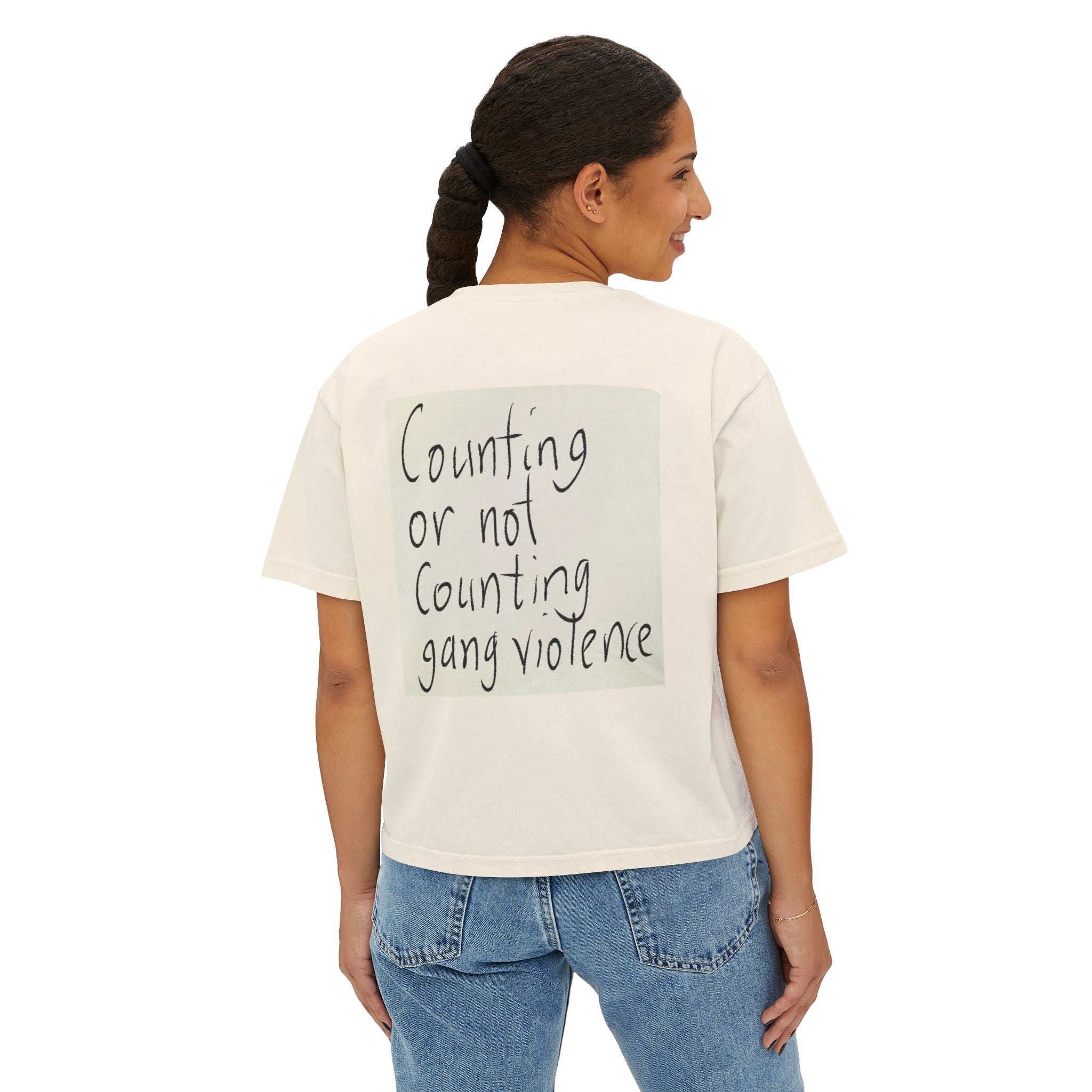 Kirkified Boxy Tee — 'Counting or Not Counting' Graphic Crop Shirt