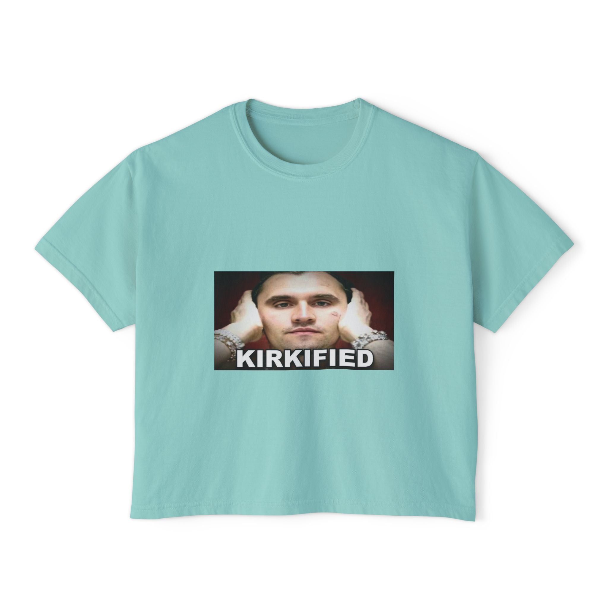 Kirkified Boxy Tee — 'Counting or Not Counting' Graphic Crop Shirt